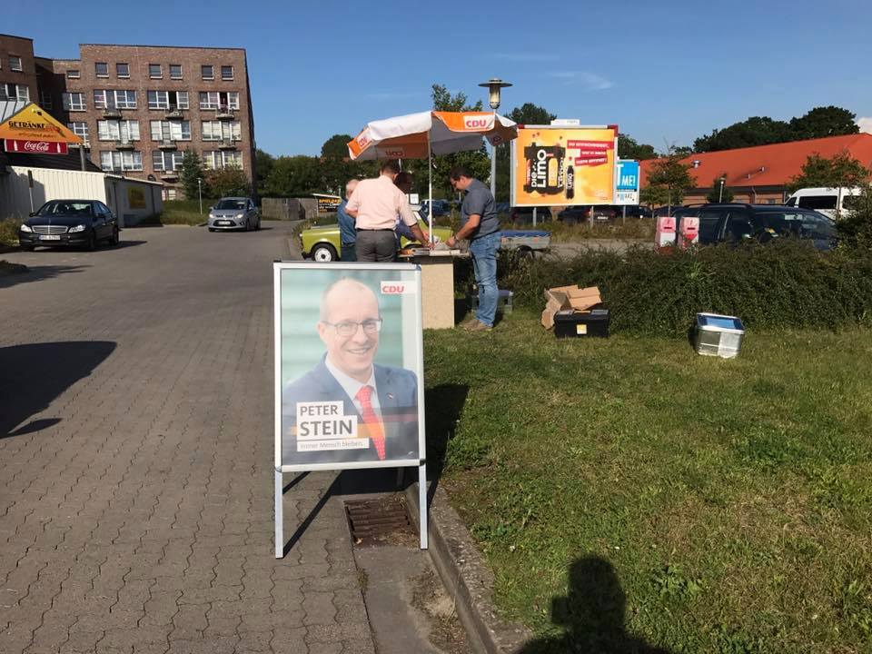 Wahlkampfstand in Kritzmow